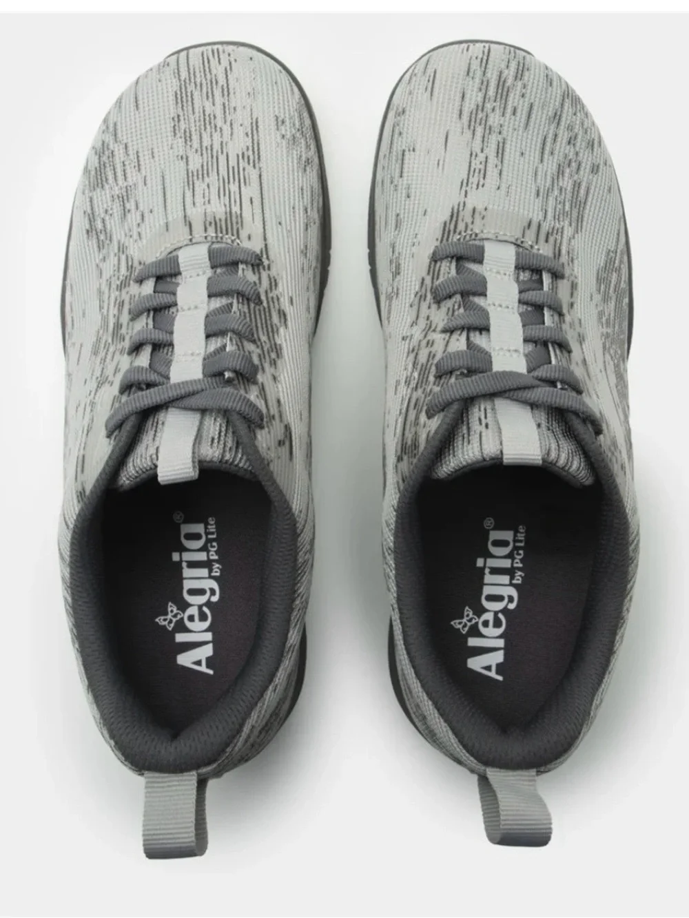 Light Gray Knit Casual Lace-Up Sneakers  Alegria